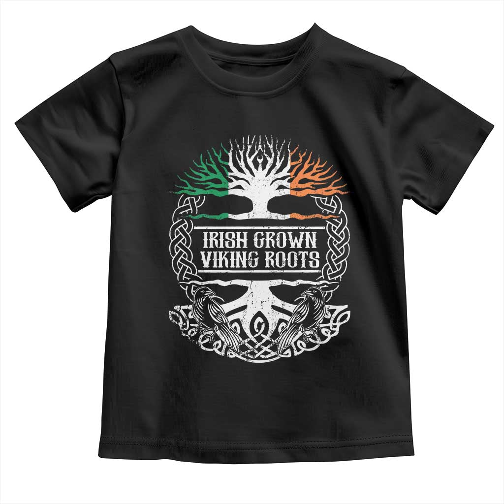 Irish Viking Toddler T Shirt Irish Grown With Viking Roots TS09 Black Print Your Wear