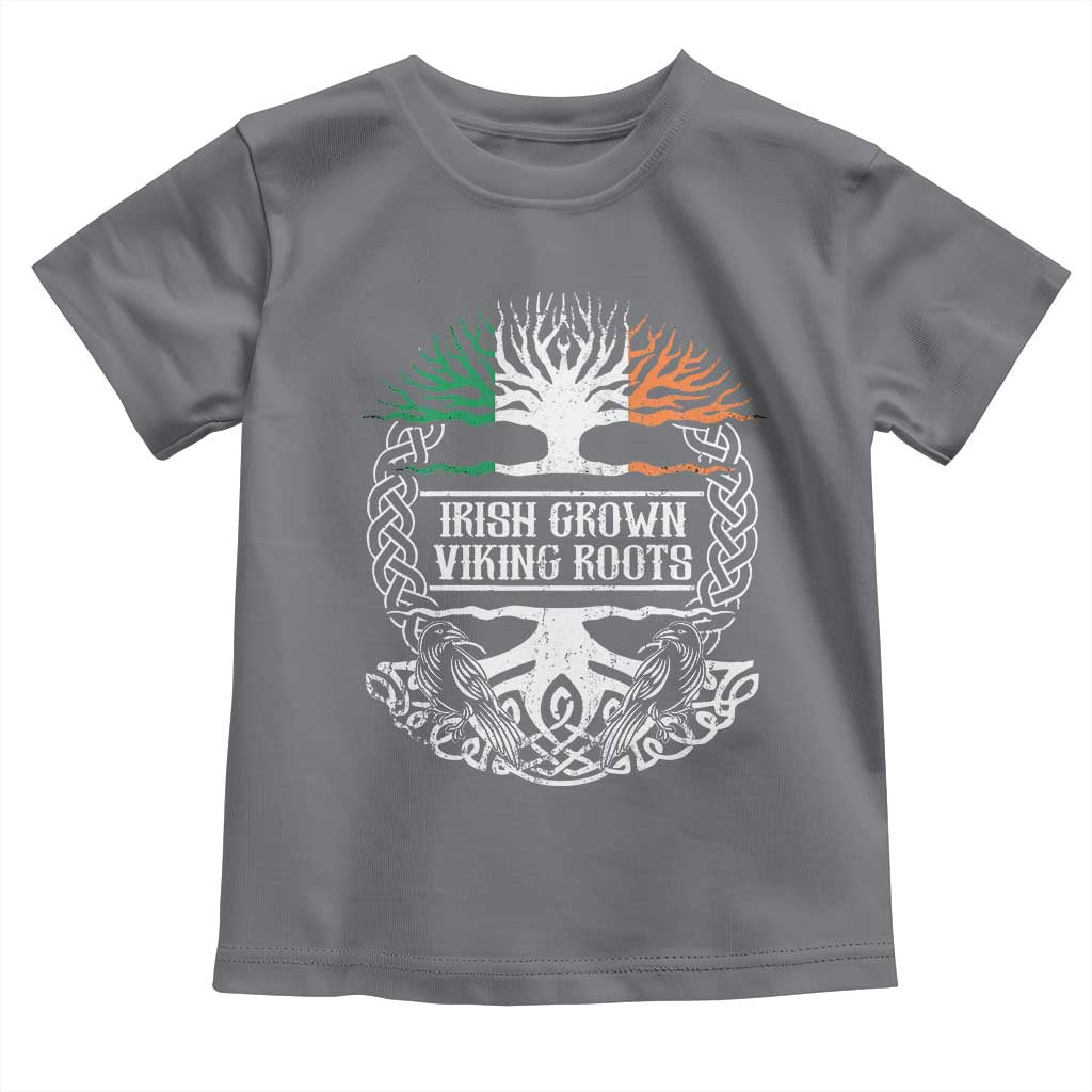Irish Viking Toddler T Shirt Irish Grown With Viking Roots TS09 Charcoal Print Your Wear