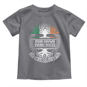 Irish Viking Toddler T Shirt Irish Grown With Viking Roots TS09 Charcoal Print Your Wear
