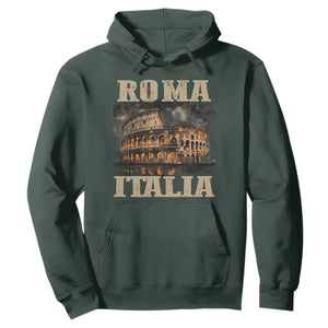 Roma Italia Colosseum Hoodie Vintage Italy Rome TS09 Dark Forest Green Print Your Wear