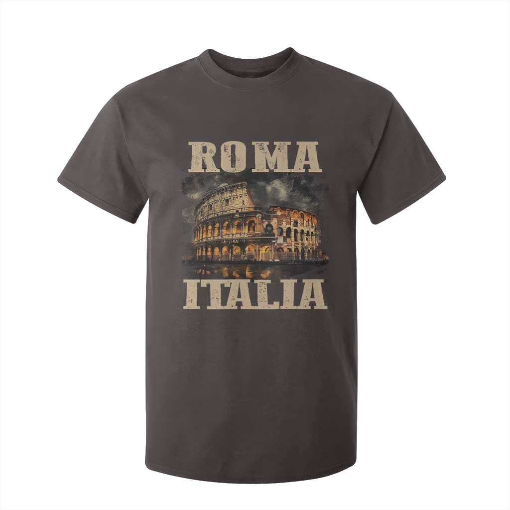 Roma Italia Colosseum T Shirt For Kid Vintage Italy Rome TS09 Dark Chocolate Print Your Wear