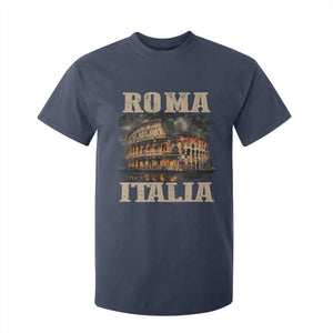 Roma Italia Colosseum T Shirt For Kid Vintage Italy Rome TS09 Navy Print Your Wear