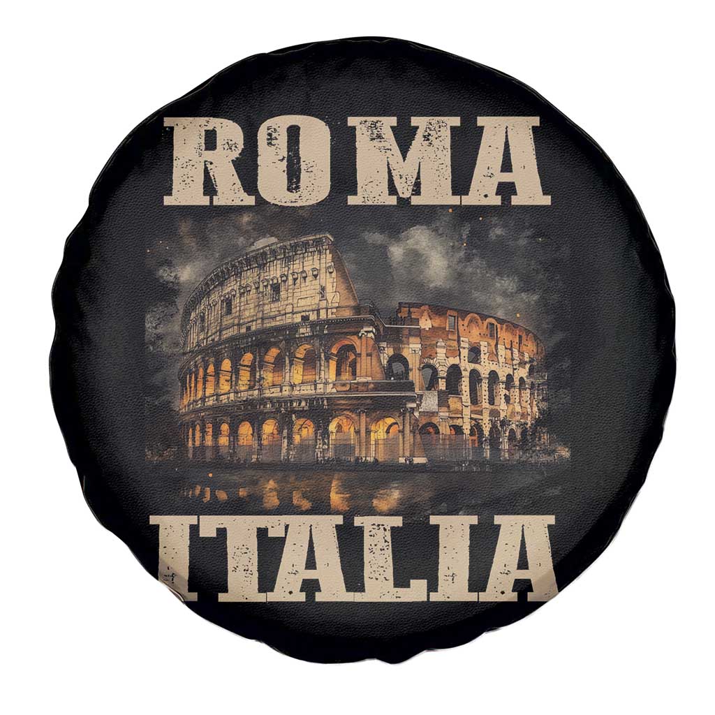Roma Italia Colosseum Spare Tire Cover Vintage Italy Rome TS09 Print Your Wear