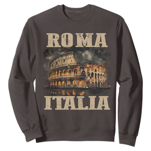 Roma Italia Colosseum Sweatshirt Vintage Italy Rome TS09 Dark Chocolate Print Your Wear