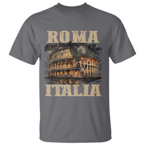 Roma Italia Colosseum T Shirt Vintage Italy Rome TS09 Charcoal Print Your Wear
