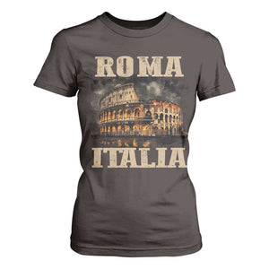 Roma Italia Colosseum T Shirt For Women Vintage Italy Rome TS09 Dark Chocolate Print Your Wear
