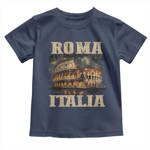 Roma Italia Colosseum Toddler T Shirt Vintage Italy Rome TS09 Navy Print Your Wear