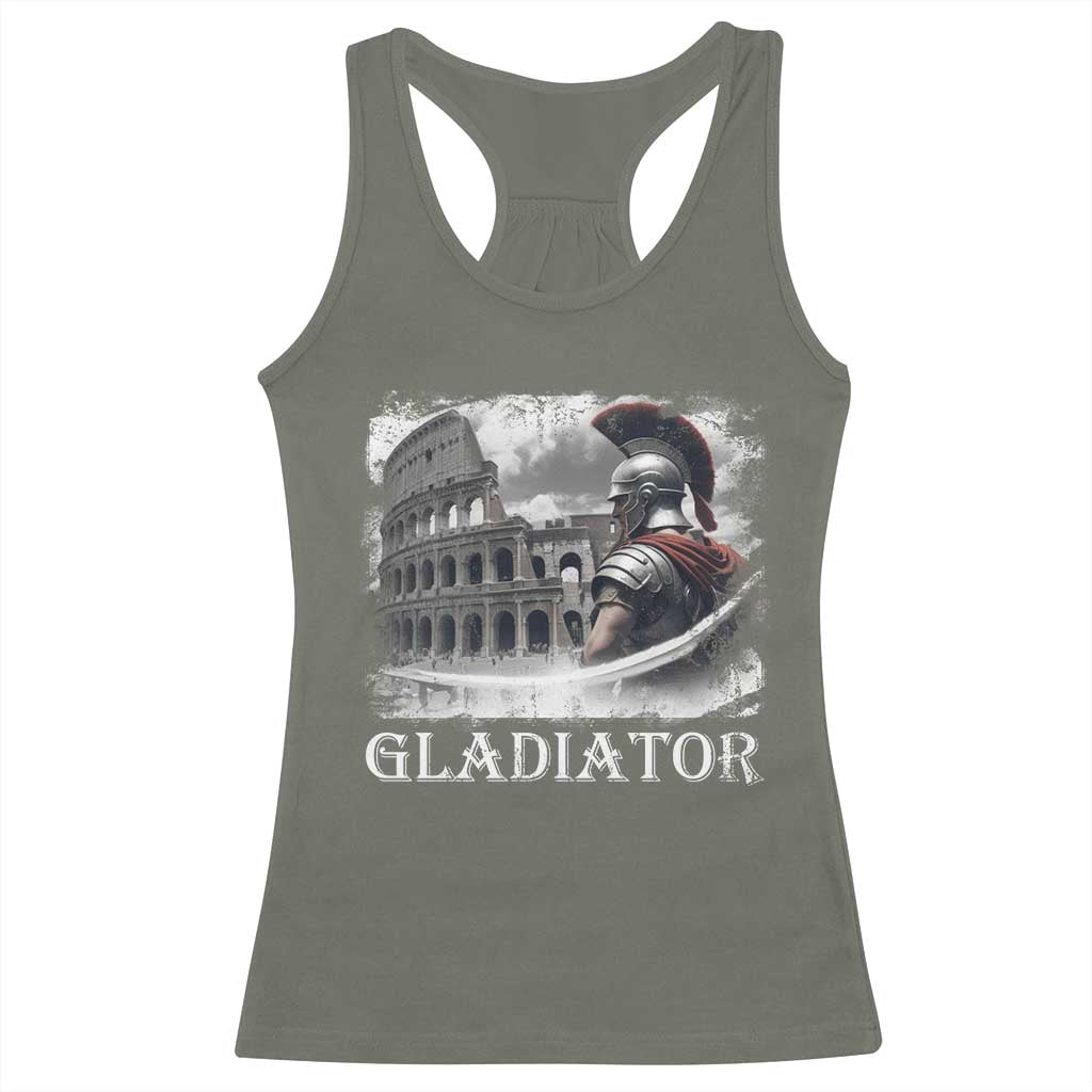 Gladiator Roman Warrior Colosseum Racerback Tank Top TS09 Military Green Print Your Wear