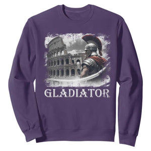 Gladiator Roman Warrior Colosseum Sweatshirt TS09 Purple Print Your Wear