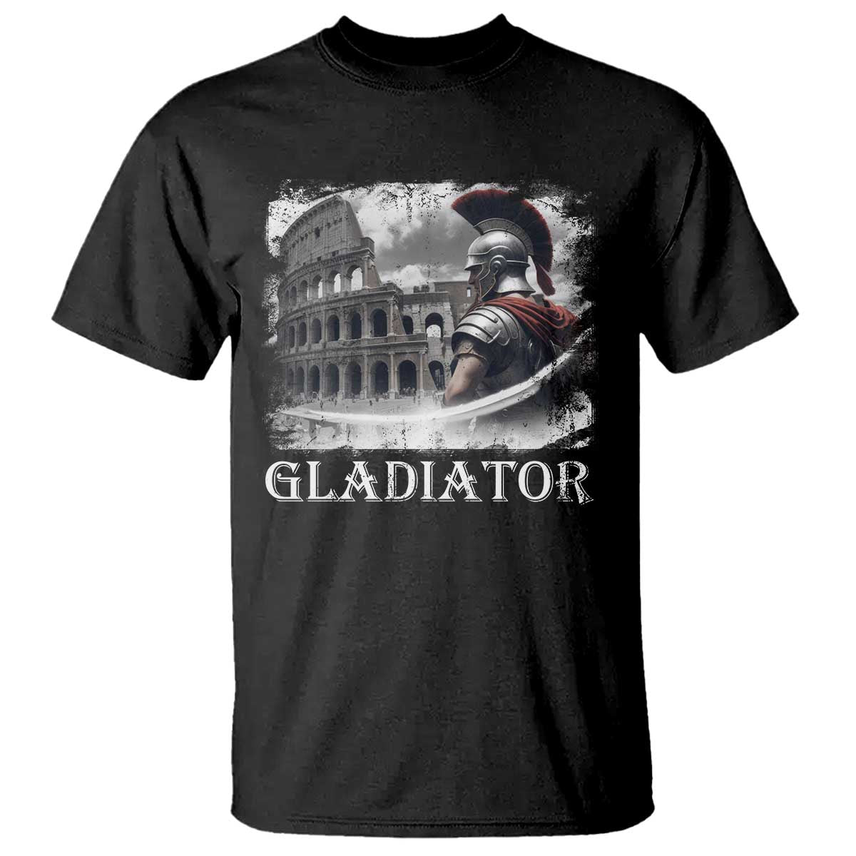 Gladiator Roman Warrior Colosseum T Shirt TS09 Black Print Your Wear