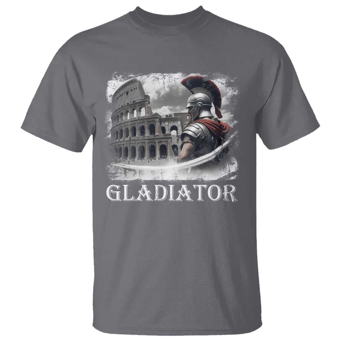 Gladiator Roman Warrior Colosseum T Shirt TS09 Charcoal Print Your Wear