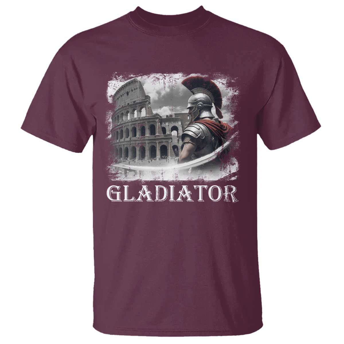 Gladiator Roman Warrior Colosseum T Shirt TS09 Maroon Print Your Wear