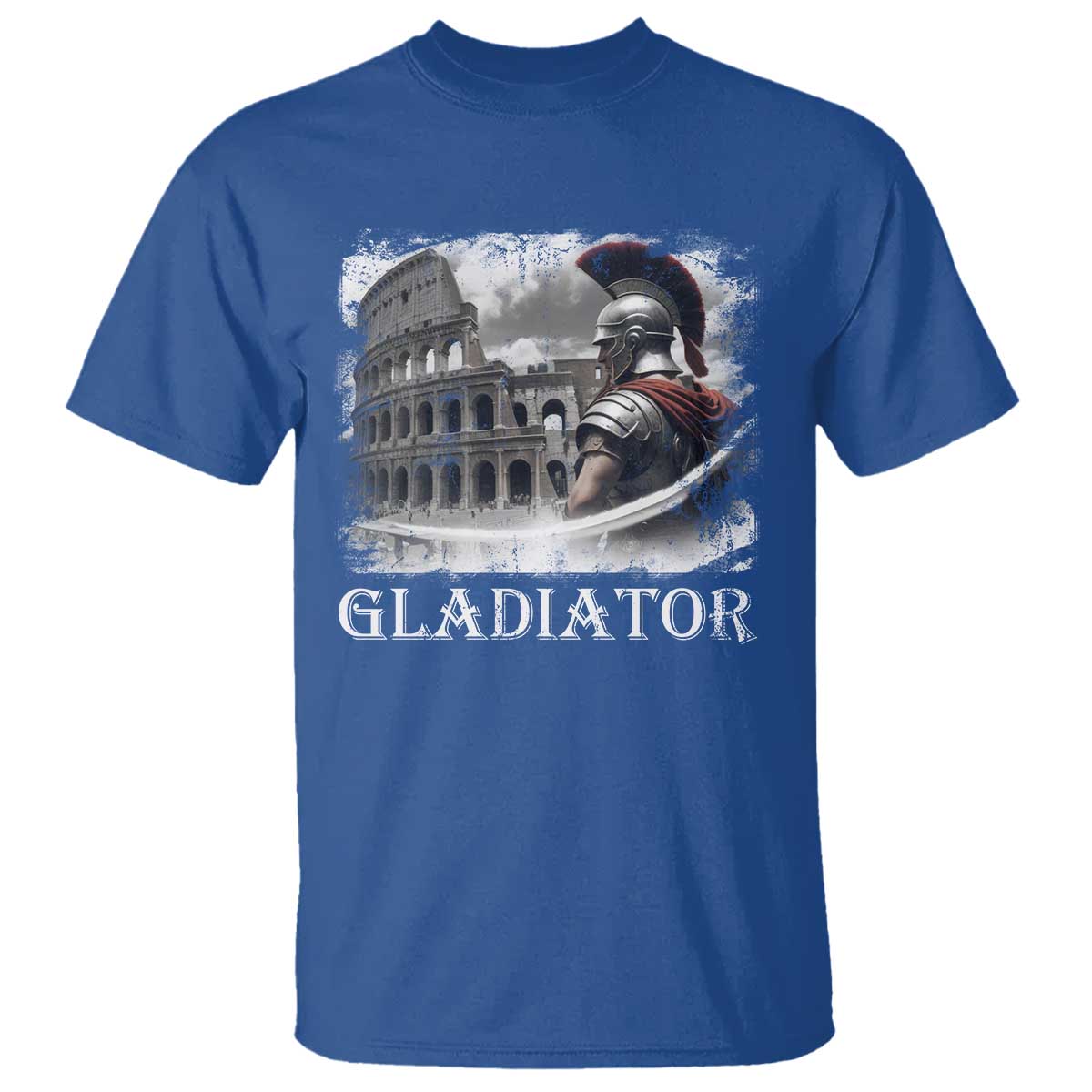 Gladiator Roman Warrior Colosseum T Shirt TS09 Royal Blue Print Your Wear