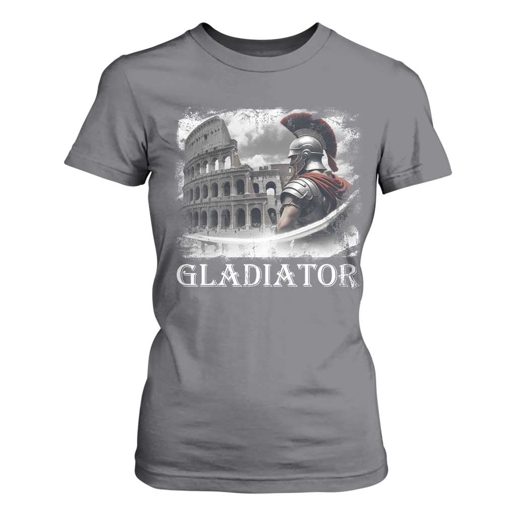 Gladiator Roman Warrior Colosseum T Shirt For Women TS09 Charcoal Print Your Wear