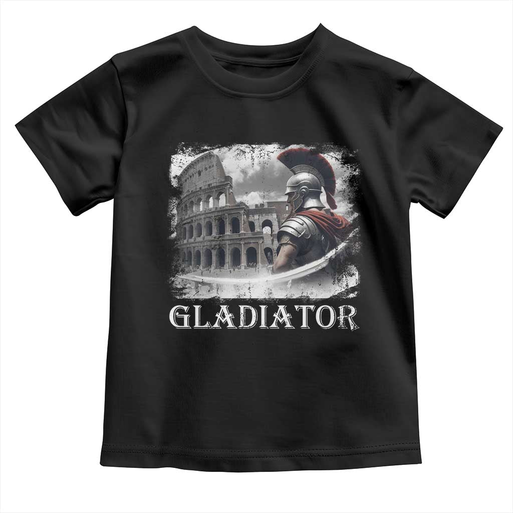 Gladiator Roman Warrior Colosseum Toddler T Shirt TS09 Black Print Your Wear