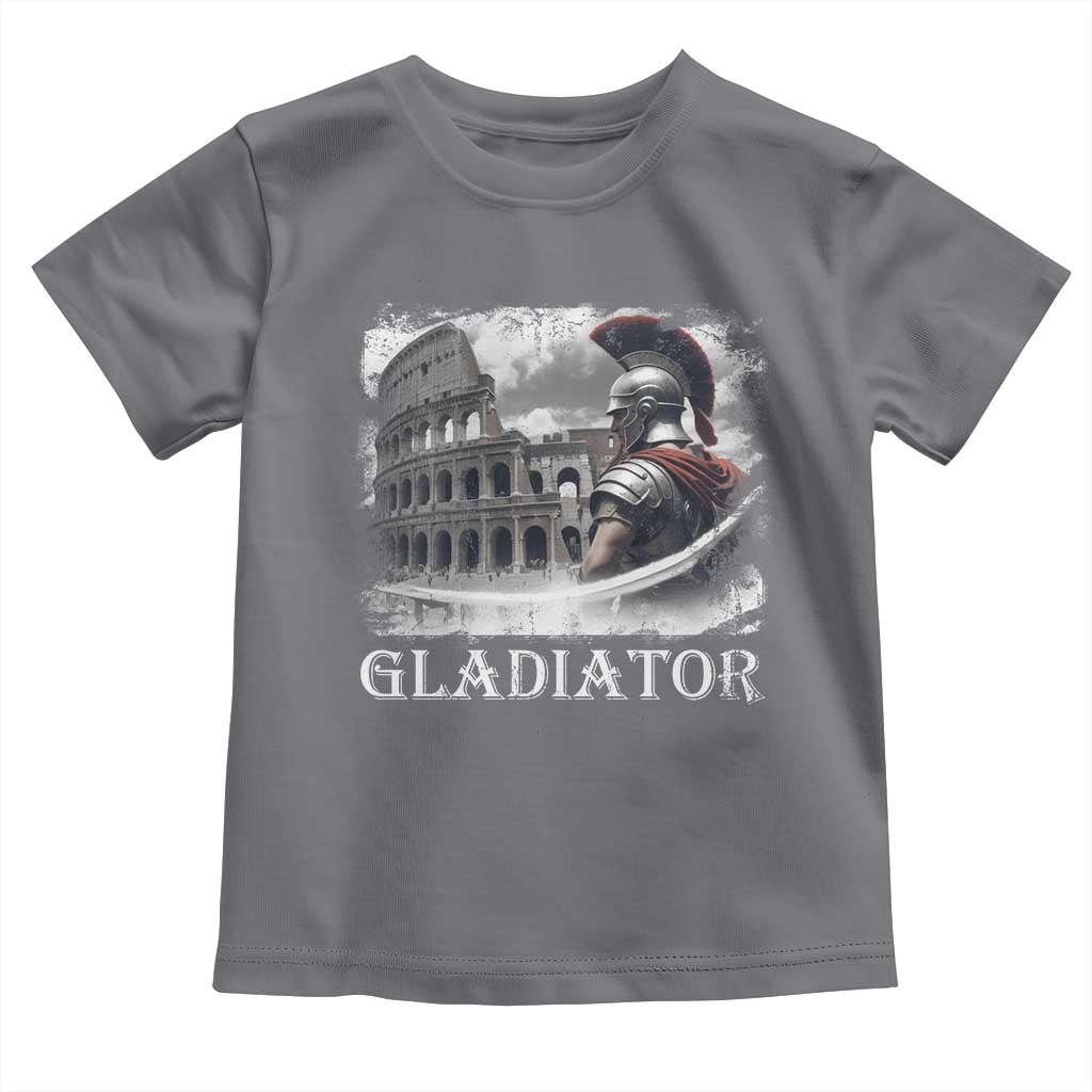 Gladiator Roman Warrior Colosseum Toddler T Shirt TS09 Charcoal Print Your Wear