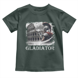 Gladiator Roman Warrior Colosseum Toddler T Shirt TS09 Dark Forest Green Print Your Wear