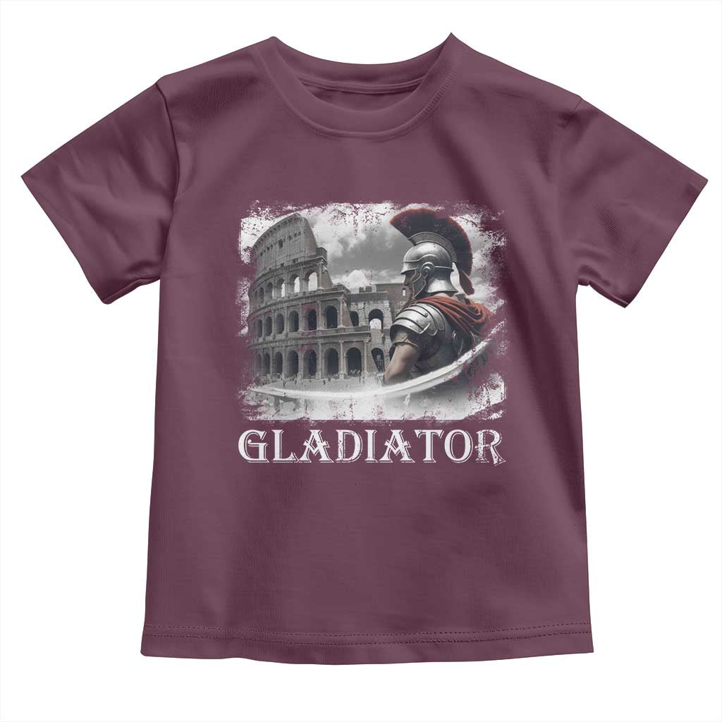 Gladiator Roman Warrior Colosseum Toddler T Shirt TS09 Maroon Print Your Wear