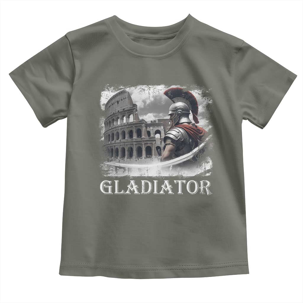 Gladiator Roman Warrior Colosseum Toddler T Shirt TS09 Military Green Print Your Wear
