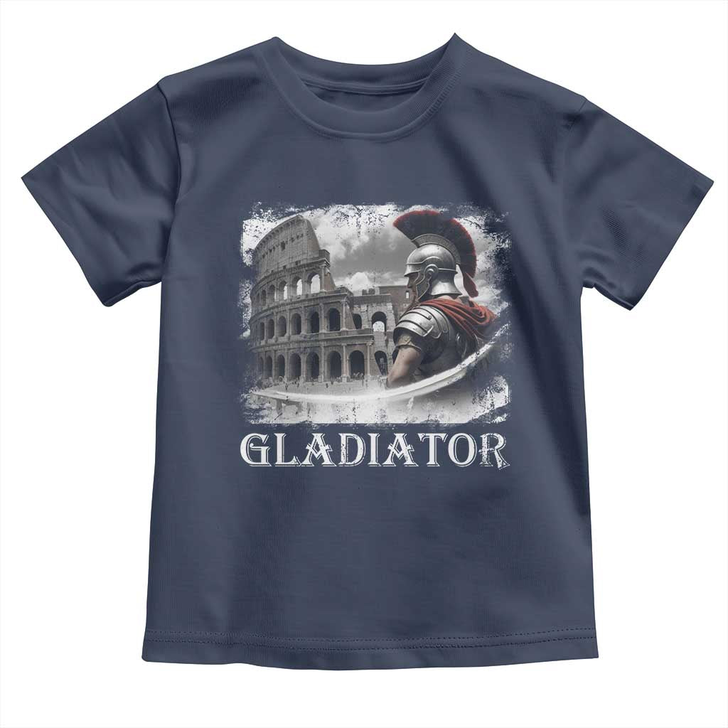 Gladiator Roman Warrior Colosseum Toddler T Shirt TS09 Navy Print Your Wear