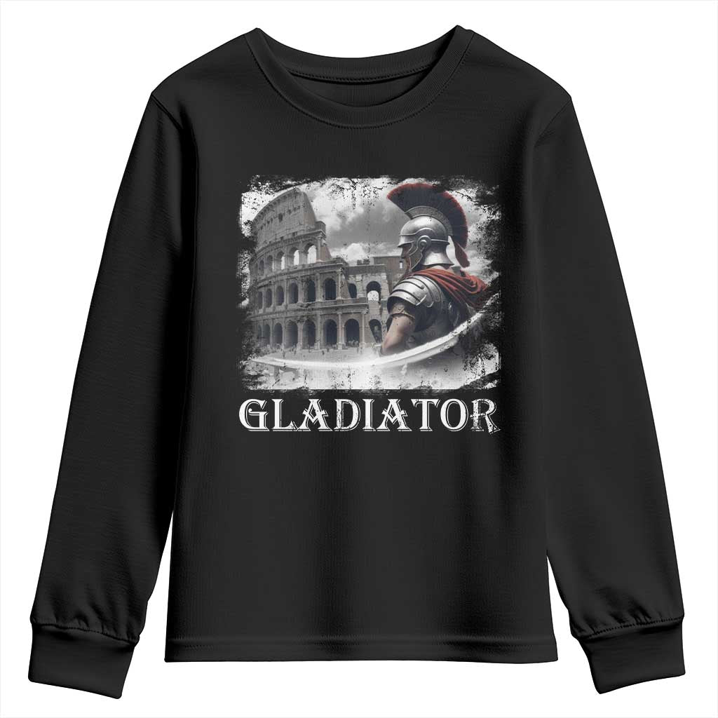 Gladiator Roman Warrior Colosseum Youth Sweatshirt TS09 Black Print Your Wear