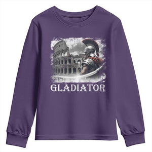 Gladiator Roman Warrior Colosseum Youth Sweatshirt TS09 Purple Print Your Wear