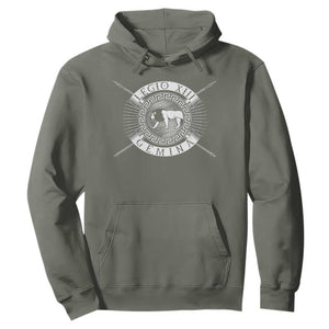 Roman Legion Hoodie Legio XIII Gemina Roma Warrior TS09 Military Green Print Your Wear