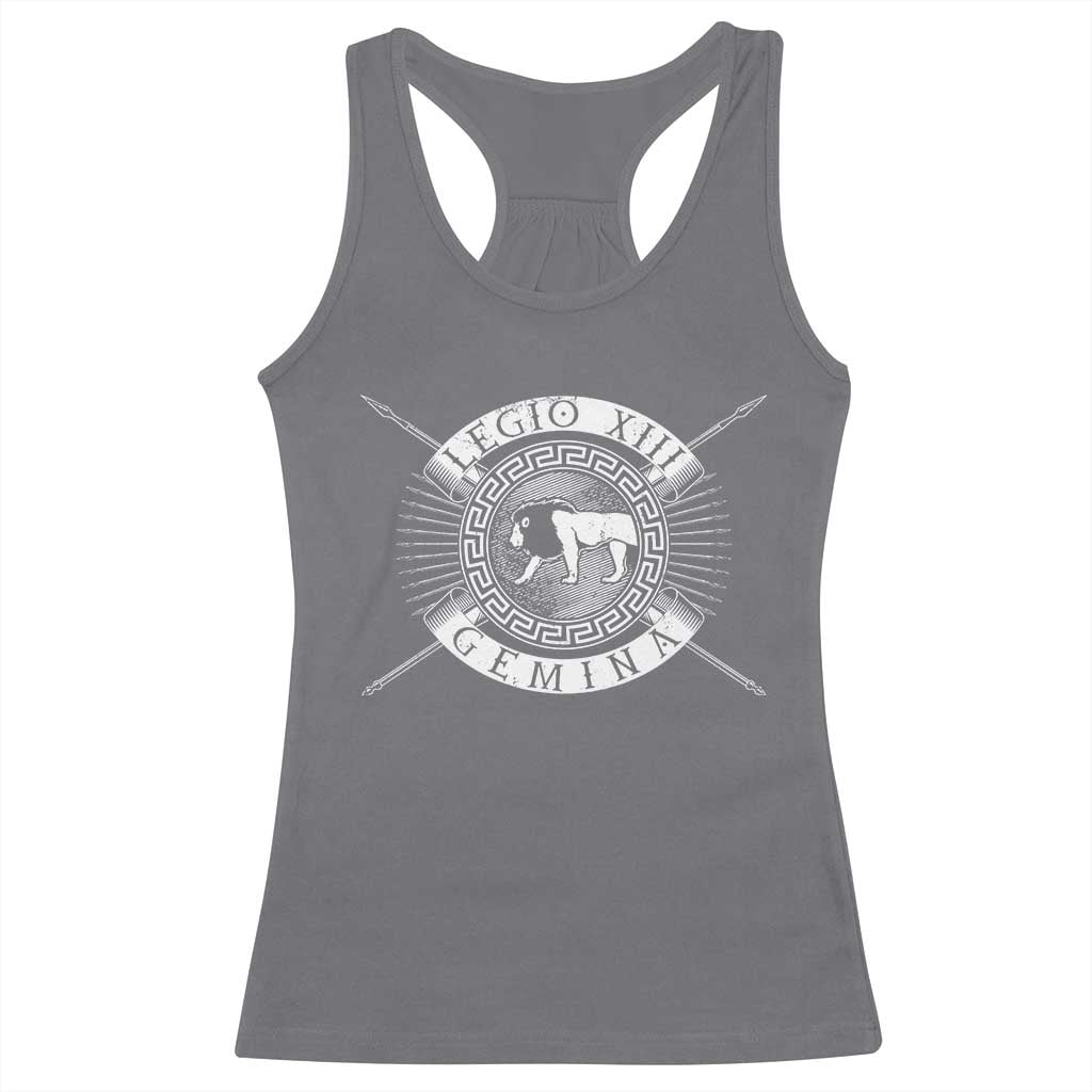 Roman Legion Racerback Tank Top Legio XIII Gemina Roma Warrior TS09 Charcoal Print Your Wear