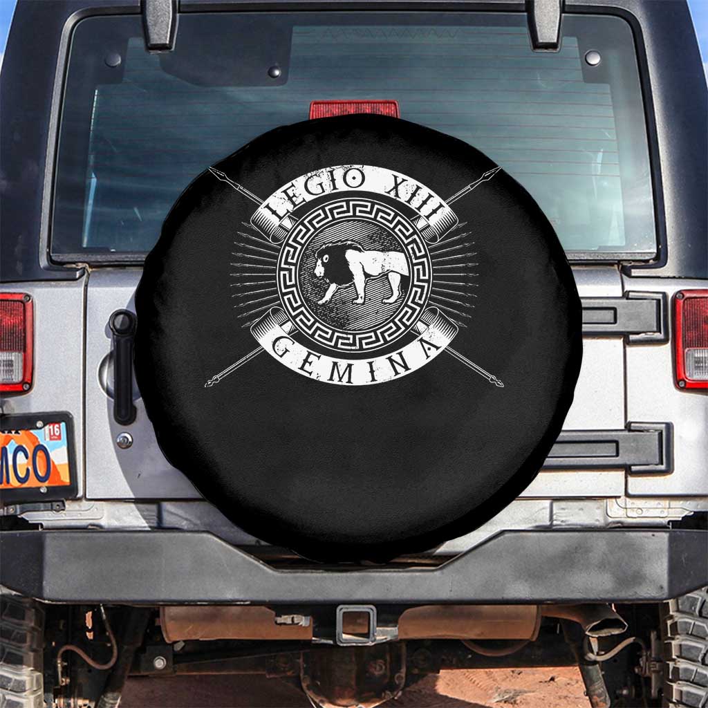 Roman Legion Spare Tire Cover Legio XIII Gemina Roma Warrior TS09 No hole Black Print Your Wear