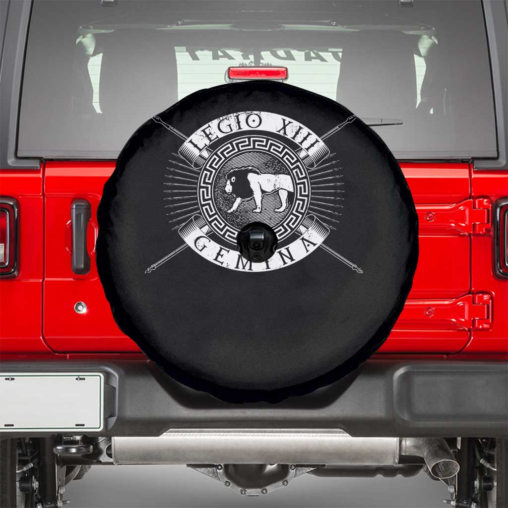 Roman Legion Spare Tire Cover Legio XIII Gemina Roma Warrior TS09 Black Print Your Wear