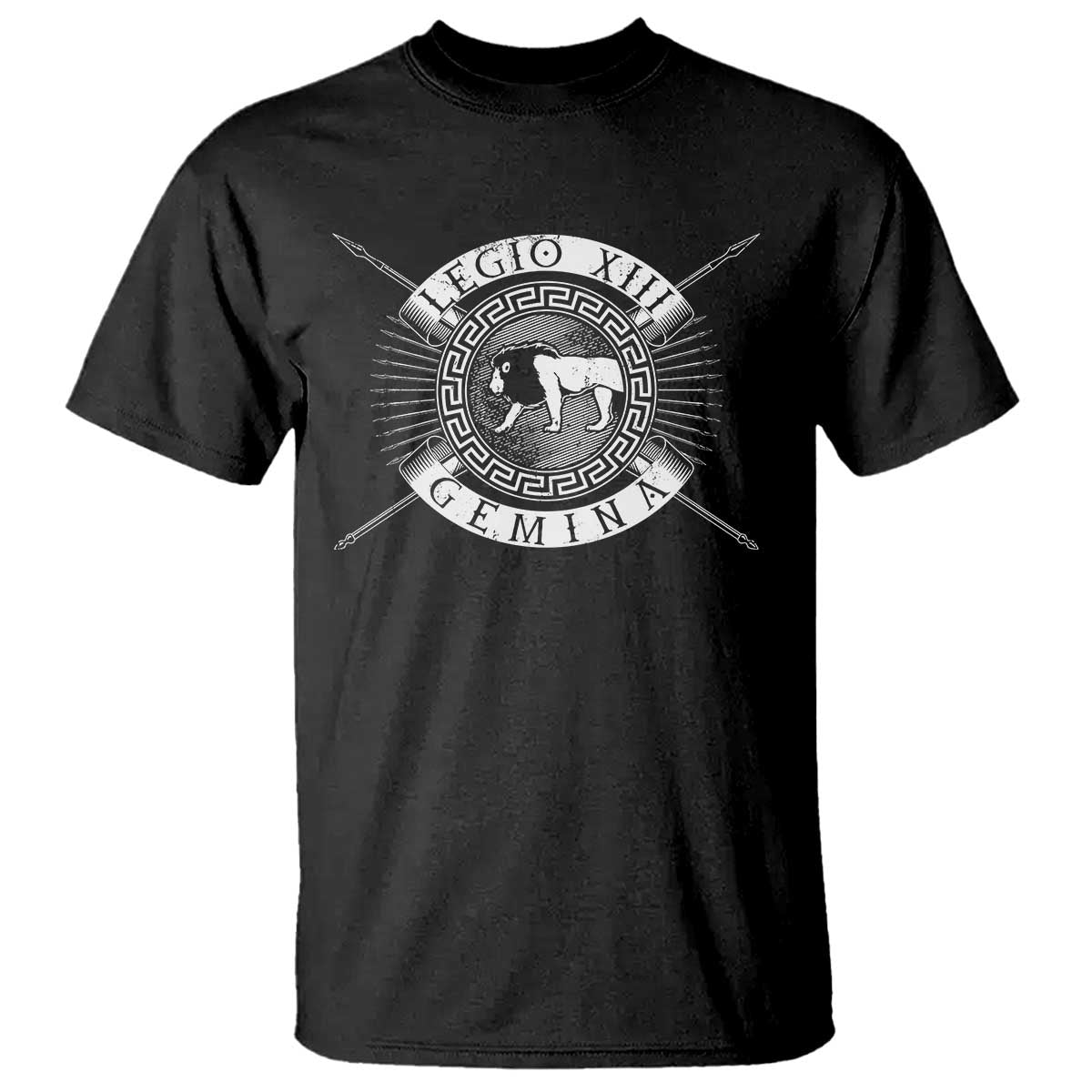 Roman Legion T Shirt Legio XIII Gemina Roma Warrior TS09 Black Print Your Wear
