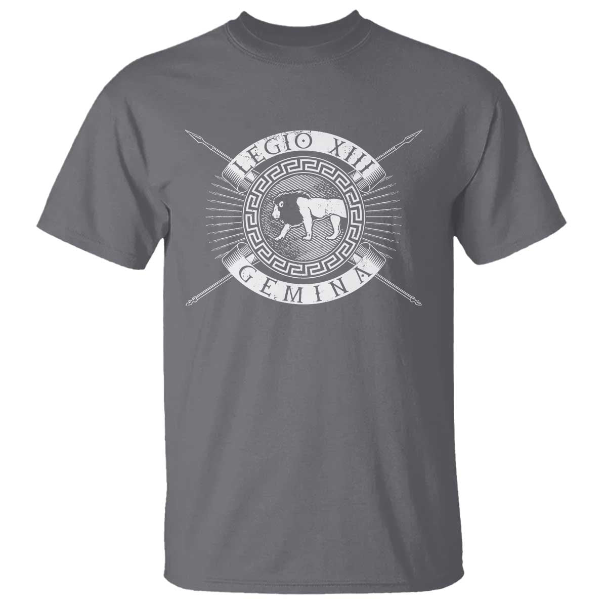 Roman Legion T Shirt Legio XIII Gemina Roma Warrior TS09 Charcoal Print Your Wear