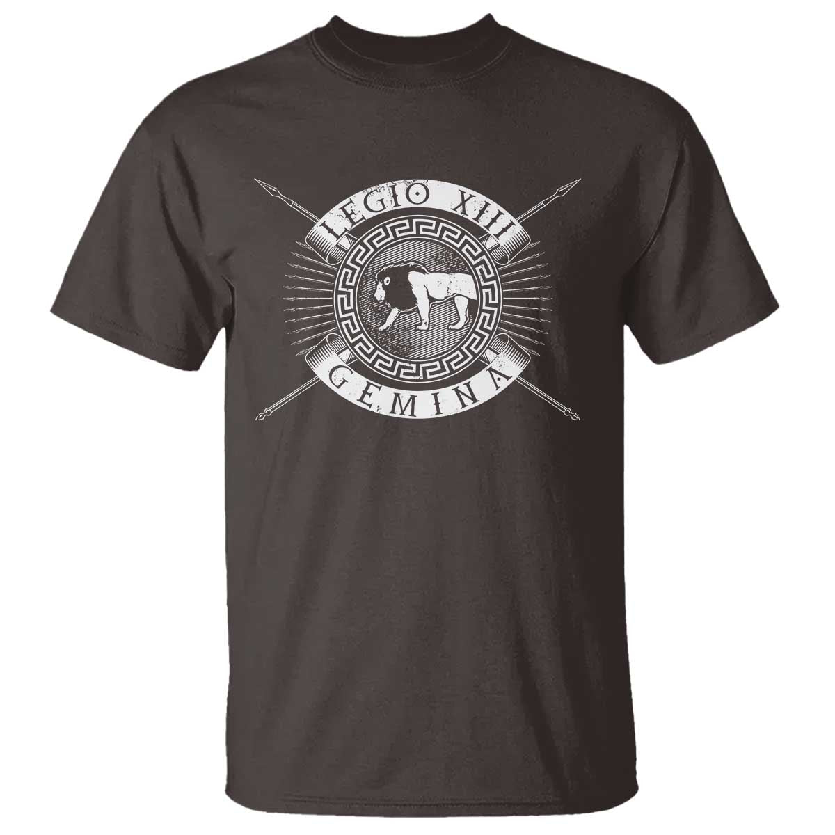 Roman Legion T Shirt Legio XIII Gemina Roma Warrior TS09 Dark Chocolate Print Your Wear