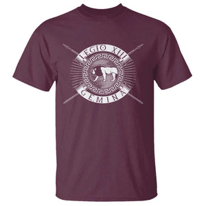 Roman Legion T Shirt Legio XIII Gemina Roma Warrior TS09 Maroon Print Your Wear