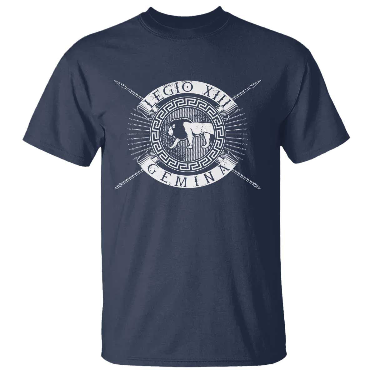 Roman Legion T Shirt Legio XIII Gemina Roma Warrior TS09 Navy Print Your Wear