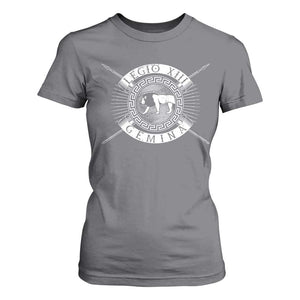 Roman Legion T Shirt For Women Legio XIII Gemina Roma Warrior TS09 Charcoal Print Your Wear