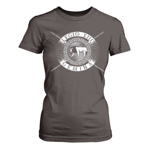 Roman Legion T Shirt For Women Legio XIII Gemina Roma Warrior TS09 Dark Chocolate Print Your Wear