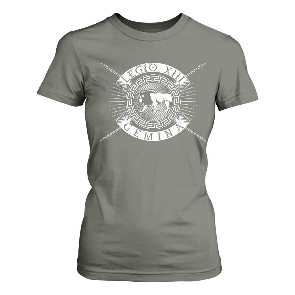Roman Legion T Shirt For Women Legio XIII Gemina Roma Warrior TS09 Military Green Print Your Wear