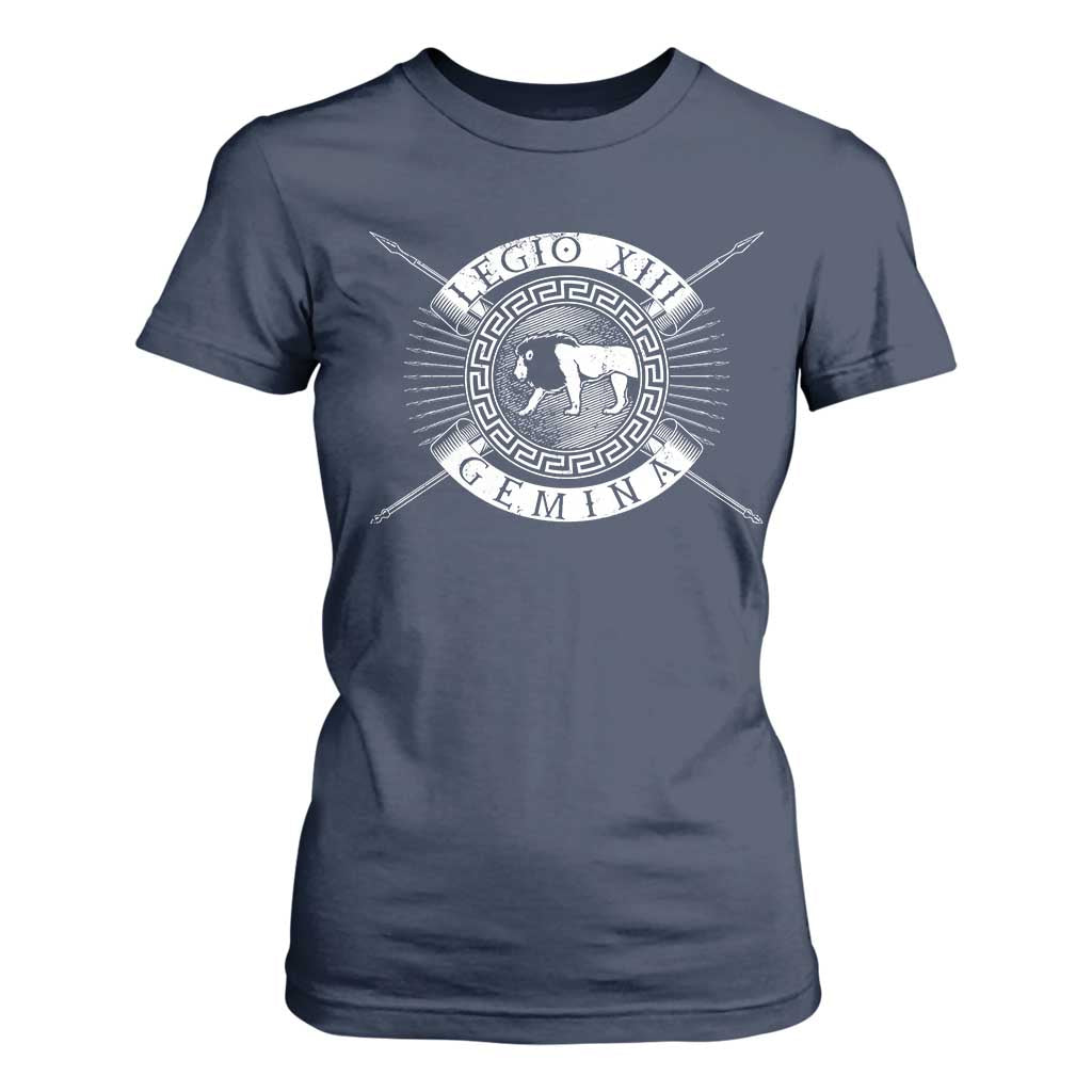 Roman Legion T Shirt For Women Legio XIII Gemina Roma Warrior TS09 Navy Print Your Wear