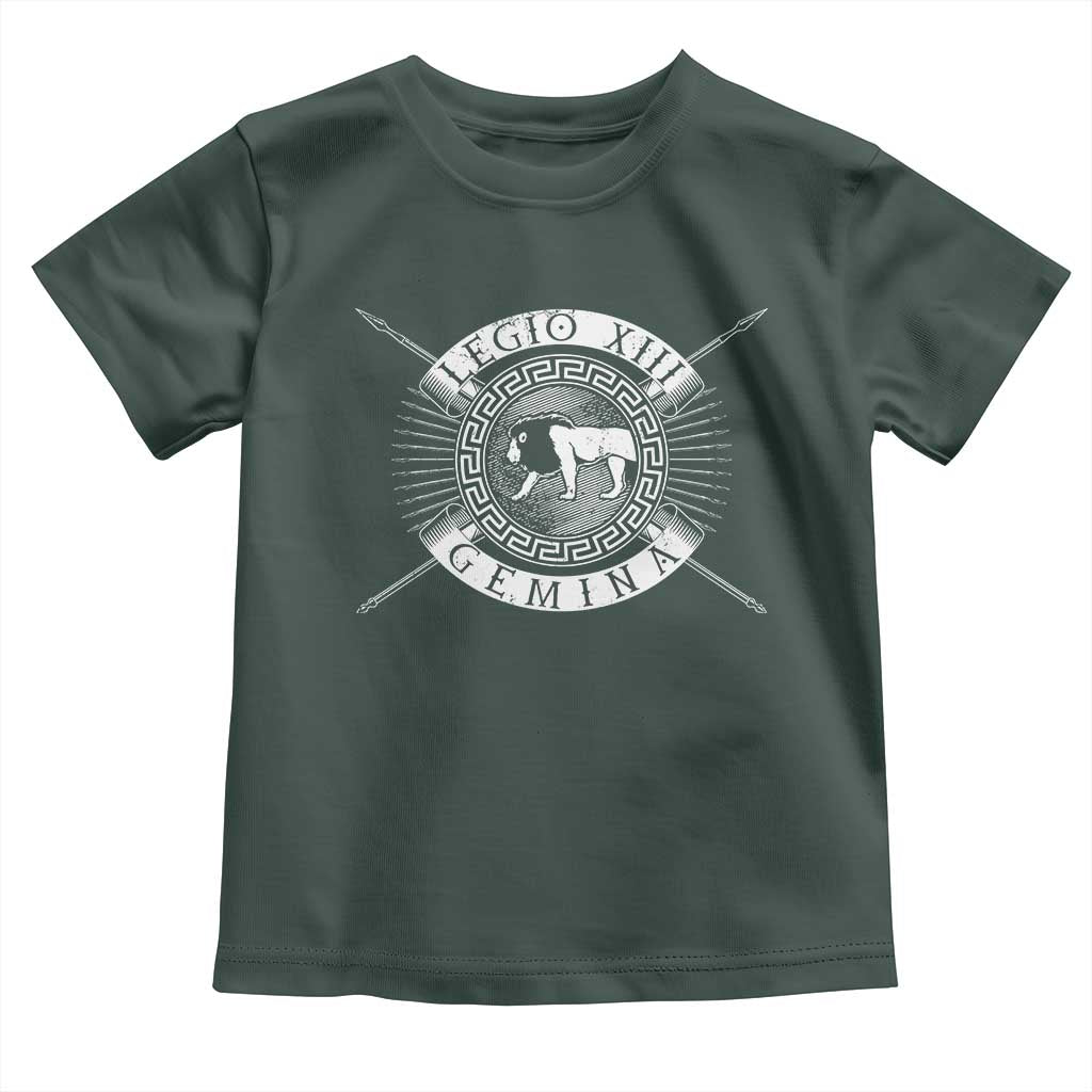 Roman Legion Toddler T Shirt Legio XIII Gemina Roma Warrior TS09 Dark Forest Green Print Your Wear