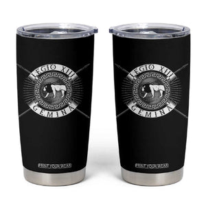 Roman Legion Tumbler Cup Legio XIII Gemina Roma Warrior TS09 Black Print Your Wear