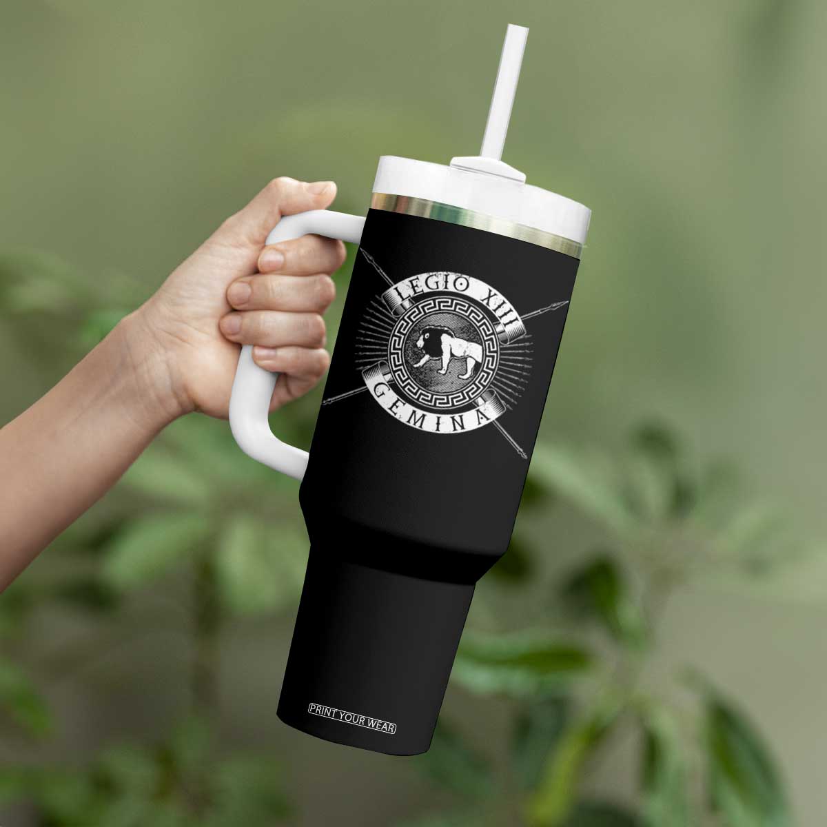 Roman Legion Tumbler With Handle Legio XIII Gemina Roma Warrior TS09 Print Your Wear