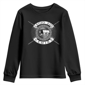 Roman Legion Youth Sweatshirt Legio XIII Gemina Roma Warrior TS09 Black Print Your Wear