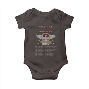 Julius Caesar World Tour Baby Onesie SPQR Roman History TS09 Dark Chocolate Print Your Wear
