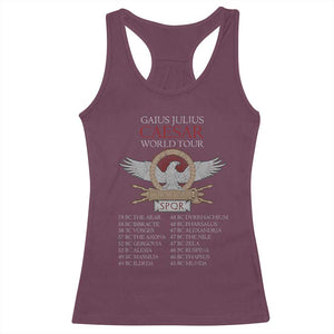 Julius Caesar World Tour Racerback Tank Top SPQR Roman History TS09 Maroon Print Your Wear
