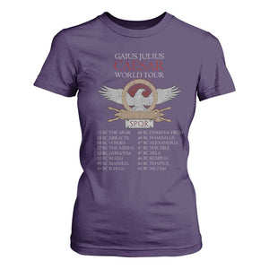 Julius Caesar World Tour T Shirt For Women SPQR Roman History TS09 Purple Print Your Wear