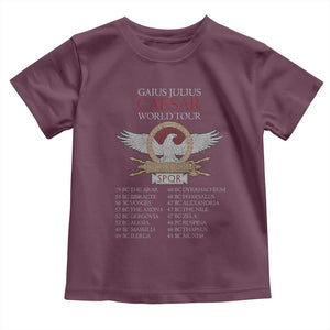 Julius Caesar World Tour Toddler T Shirt SPQR Roman History TS09 Maroon Print Your Wear