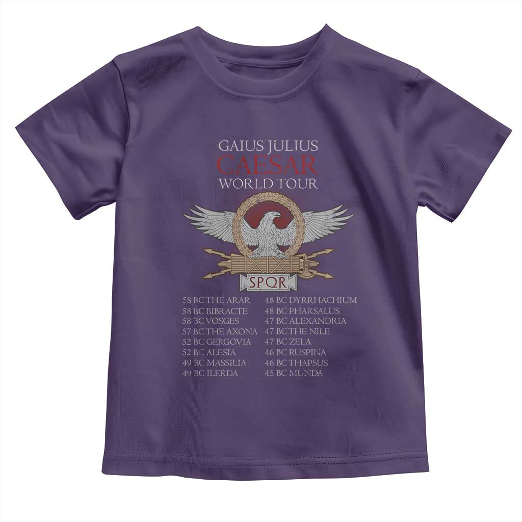 Julius Caesar World Tour Toddler T Shirt SPQR Roman History TS09 Purple Print Your Wear