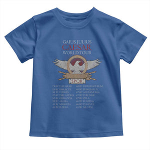 Julius Caesar World Tour Toddler T Shirt SPQR Roman History TS09 Royal Blue Print Your Wear