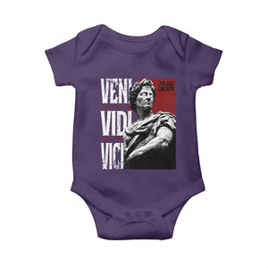 Julius Caesar Baby Onesie Veni Vidi Vici Latin Roman History TS09 Purple Print Your Wear